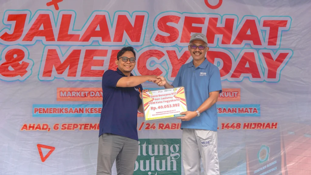 alt="Milad ke-77, SMA Muhammadiyah 1 Yogyakarta Galang Dana Kemanusiaan Melalui Lazismu Kota Yogyakarta"
